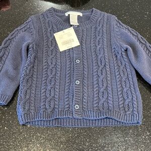 Janie and Jack navy cardigan sweater